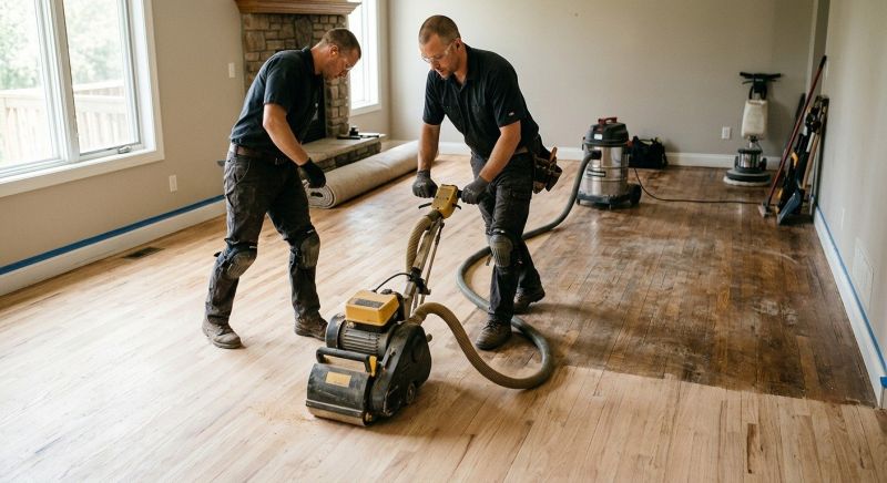 Cabin Floor Refinishing in Kansas City, KS